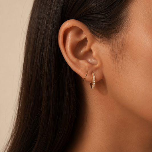 Curvy Earrings- 18K Gold Plated