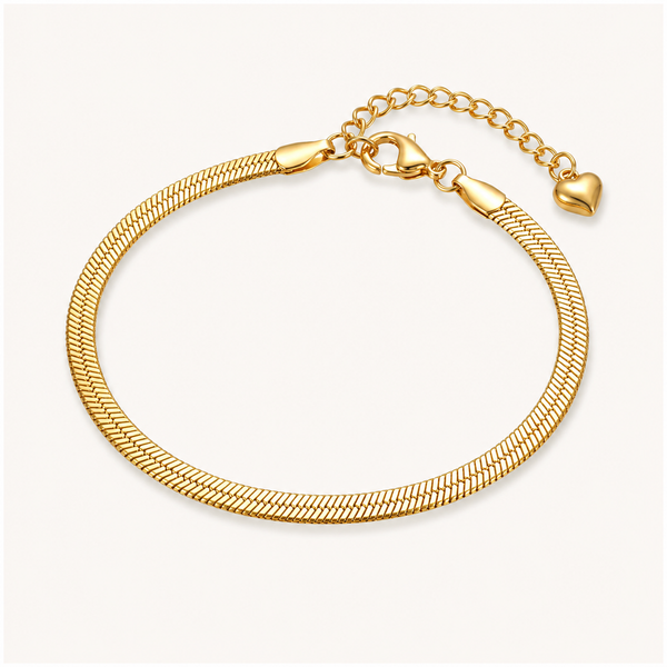 Classic Snake Chain Bracelet- 18K Gold Plated