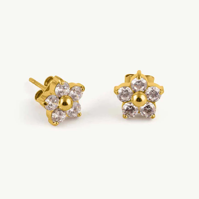 Crystal Nova Studs- 18K Gold Plated