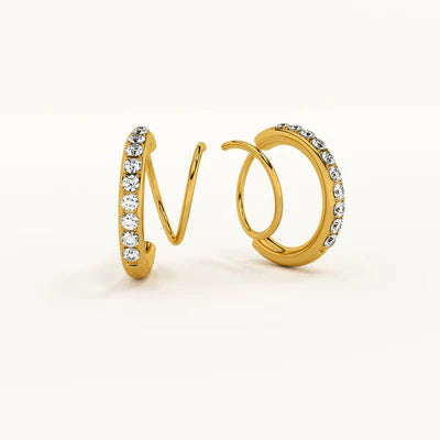 Curvy Earrings- 18K Gold Plated
