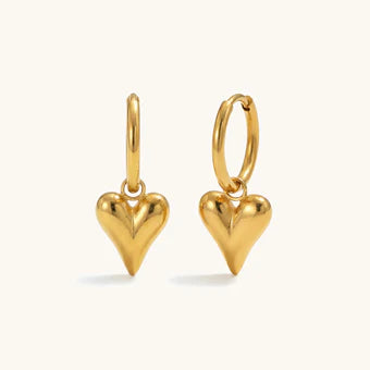 Heart Huggies-18K Gold Plated