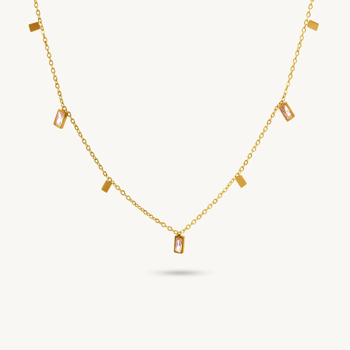 Star Drop Layered Necklace-18K Gold Plated