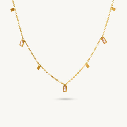 Star Drop Layered Necklace-18K Gold Plated