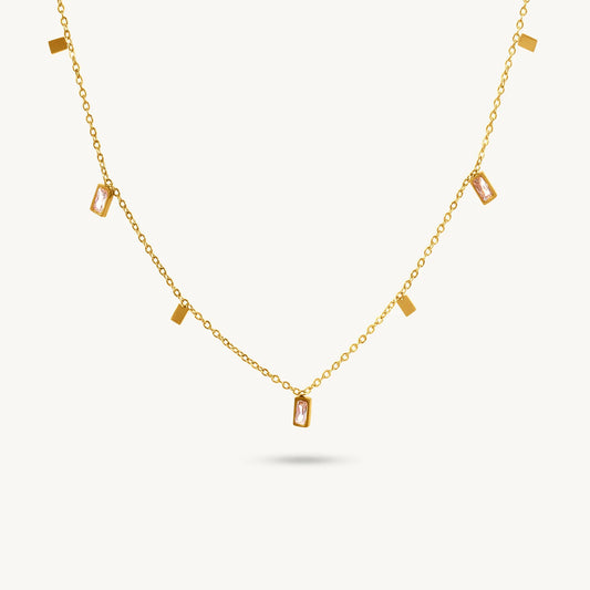 Star Drop Layered Necklace-18K Gold Plated