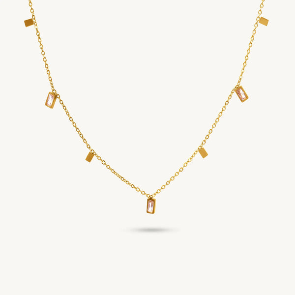Star Drop Layered Necklace-18K Gold Plated