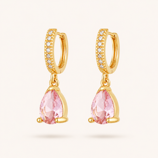 Blush Teardrop Huggies