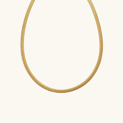 Snake Chain Necklace- 18k Gold plated