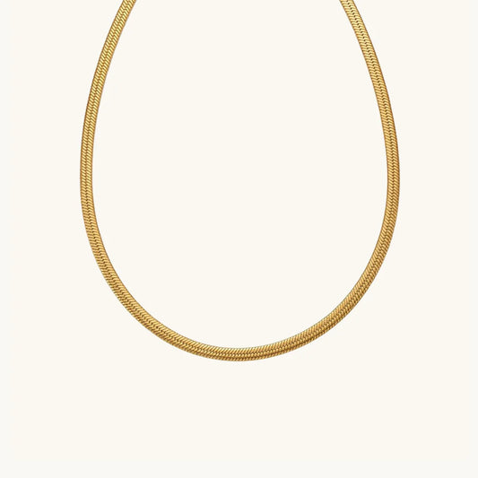 Snake Chain Necklace- 18k Gold plated