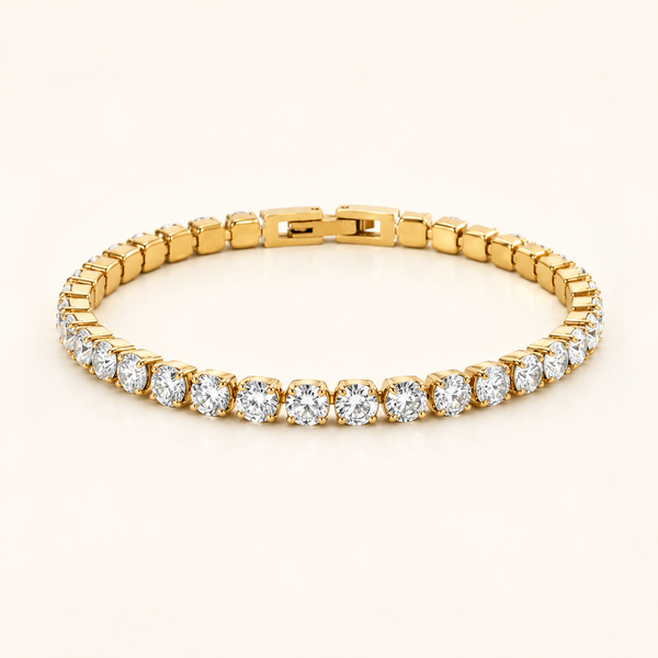 Tennis Bracelet- 18K Gold Plated
