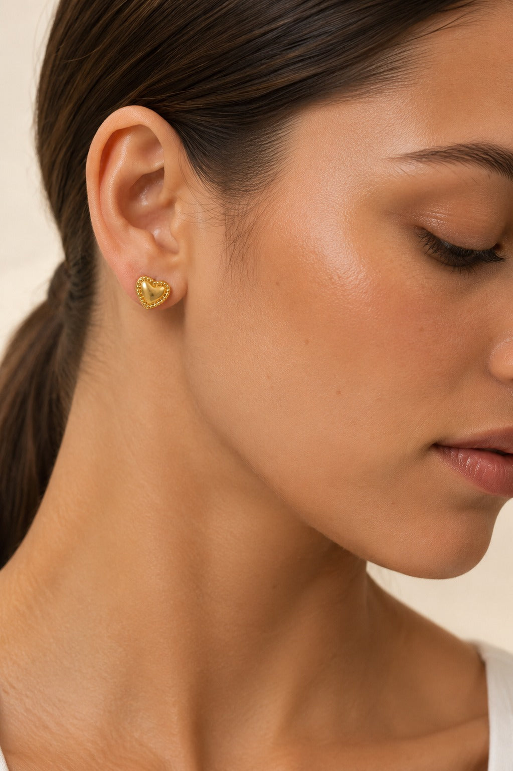 Heart Studs - 18k Gold Plated
