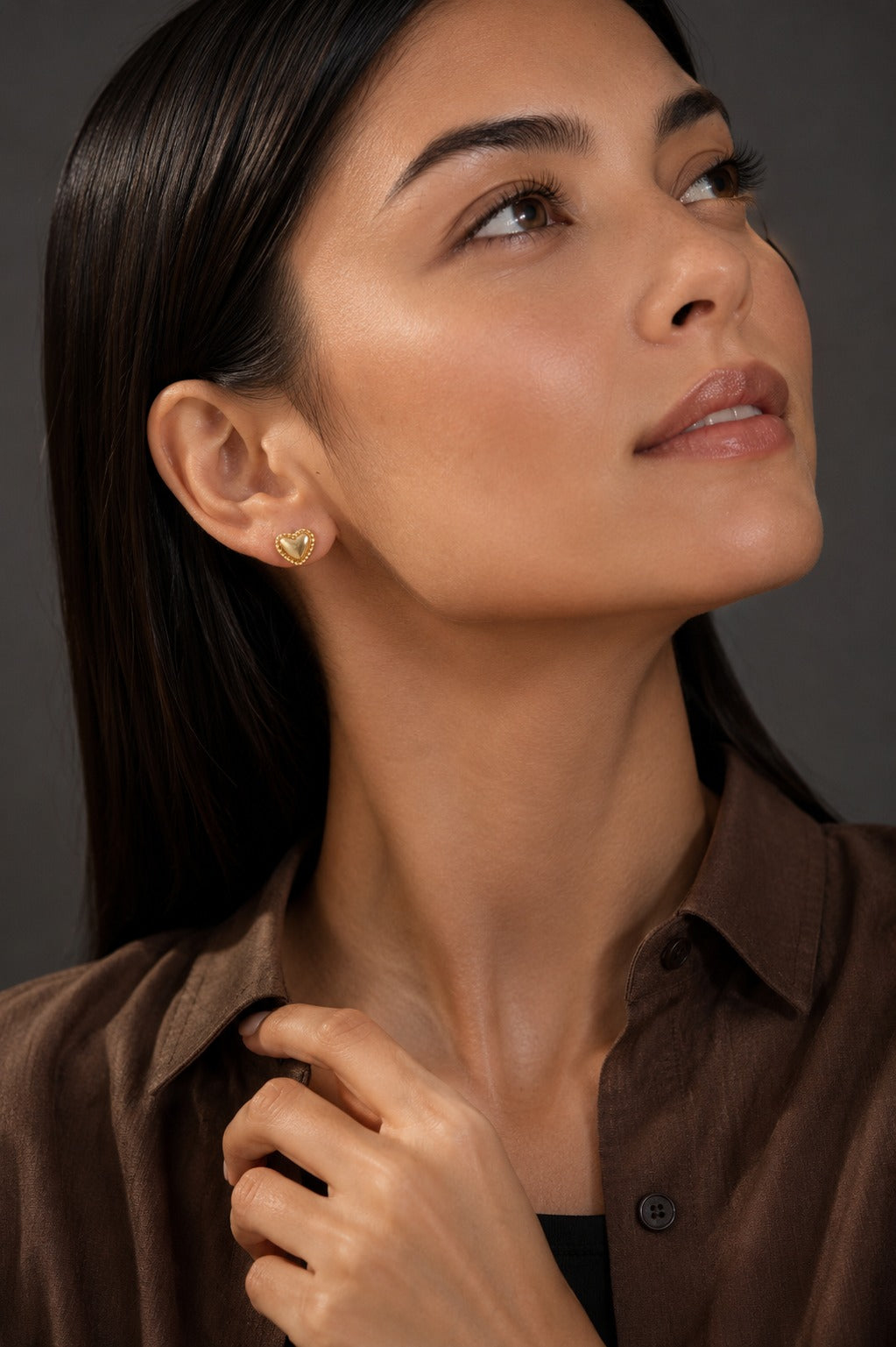 Heart Studs - 18k Gold Plated