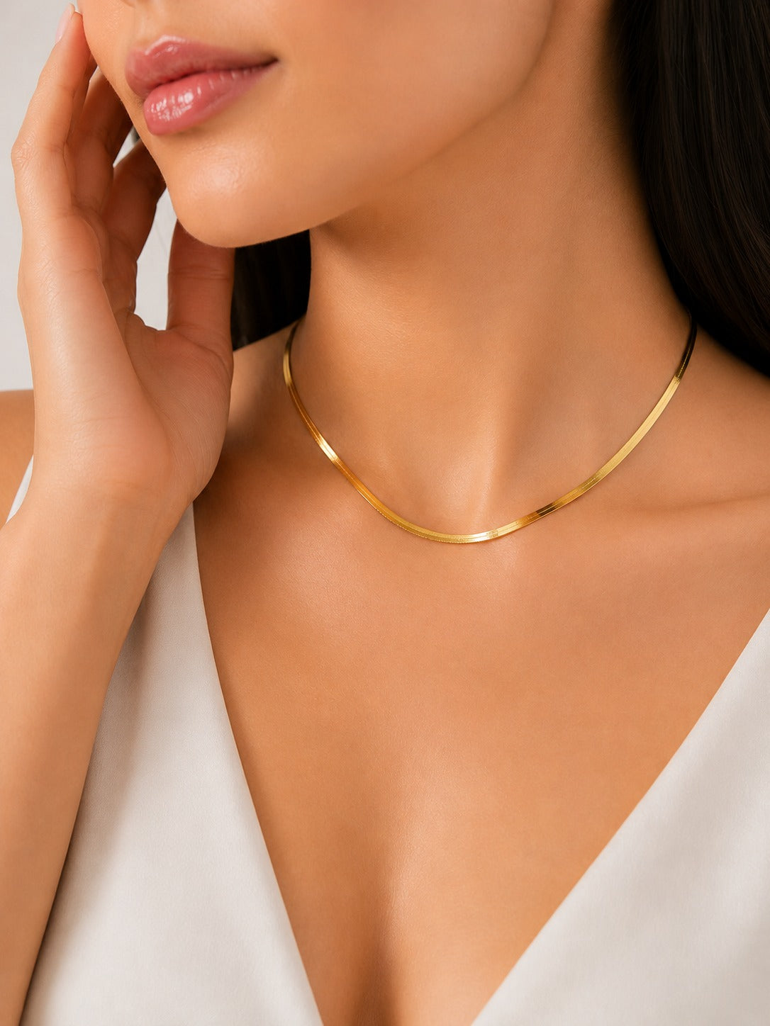 Snake Chain Necklace- 18k Gold plated